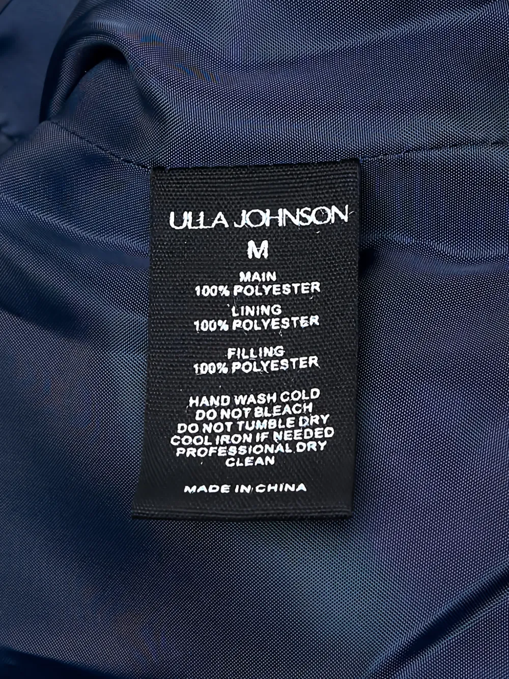 Ulla Johnson Leonie gewatteerd jack met asymmetrische rits Blauw
