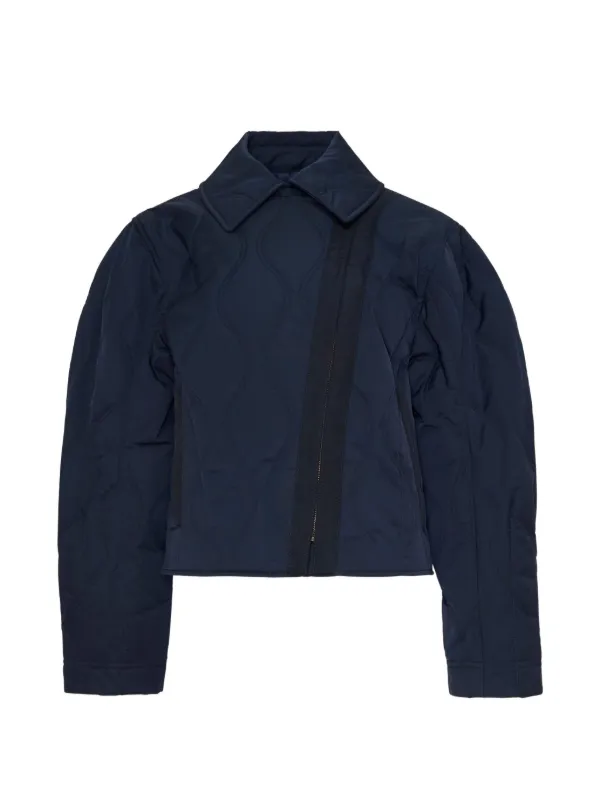 Ulla Johnson Leonie Quilted Asymmetric-zip Jacket in Blue