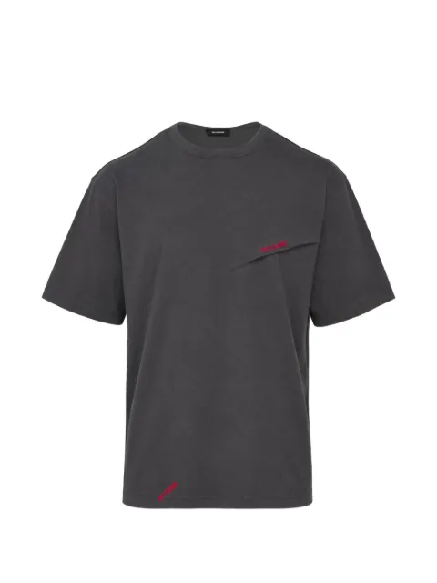 We11done logo-print slash-detail T-shirt
