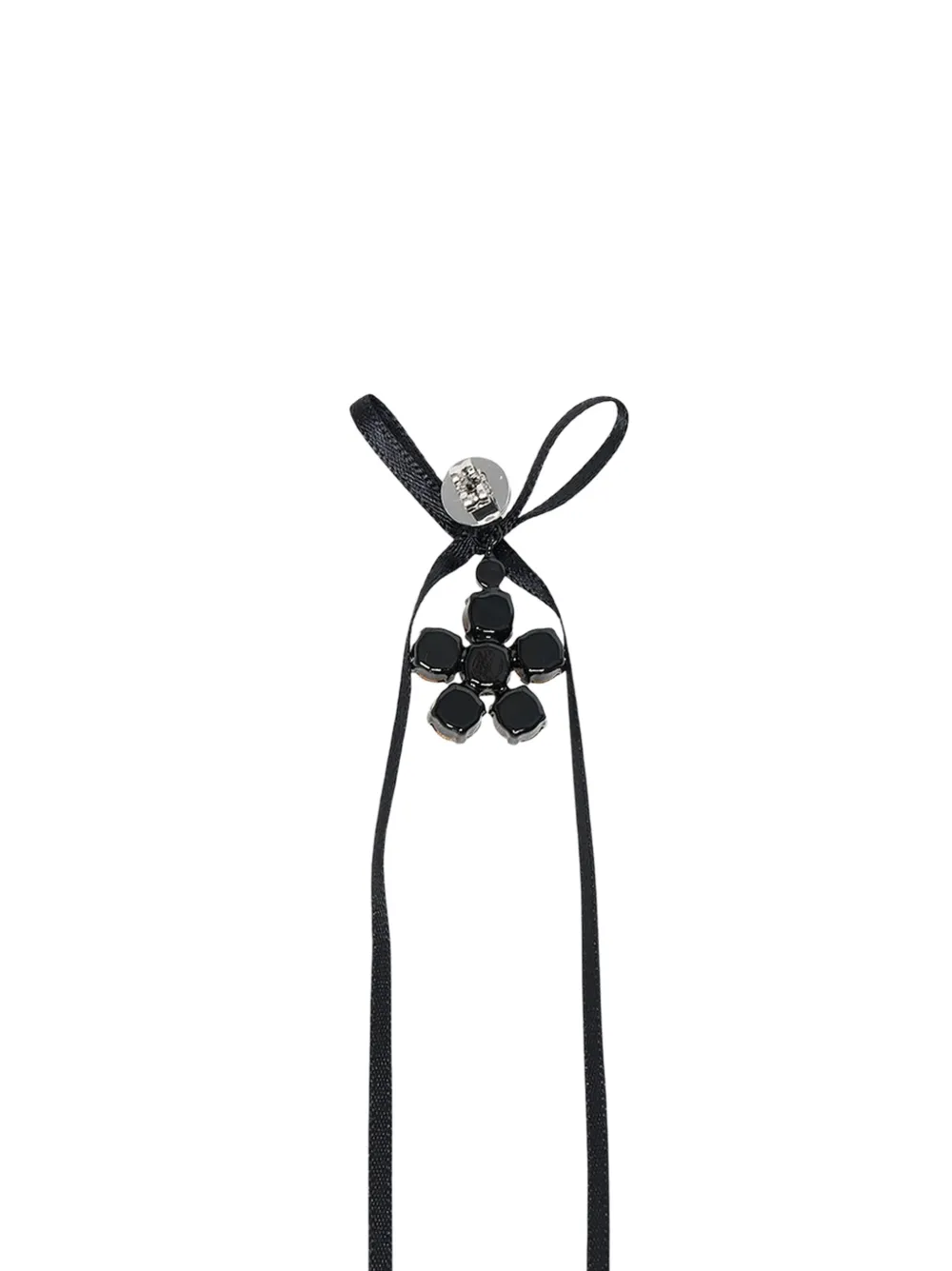 Simone Rocha Crystal-embellished Ribbon Earrings in Silver, view 2