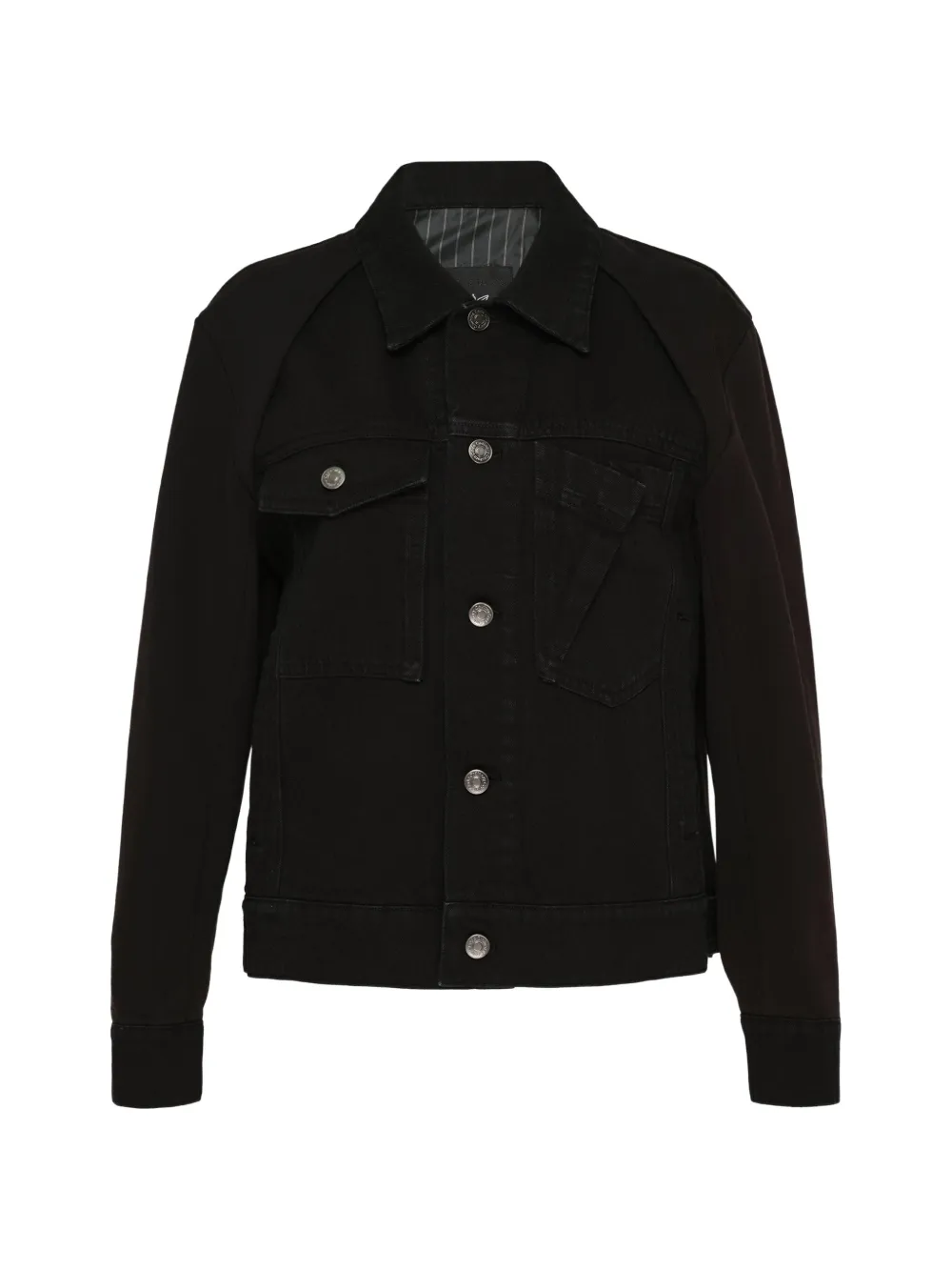 Ordinary Couture Code panelled denim jacket - Schwarz
