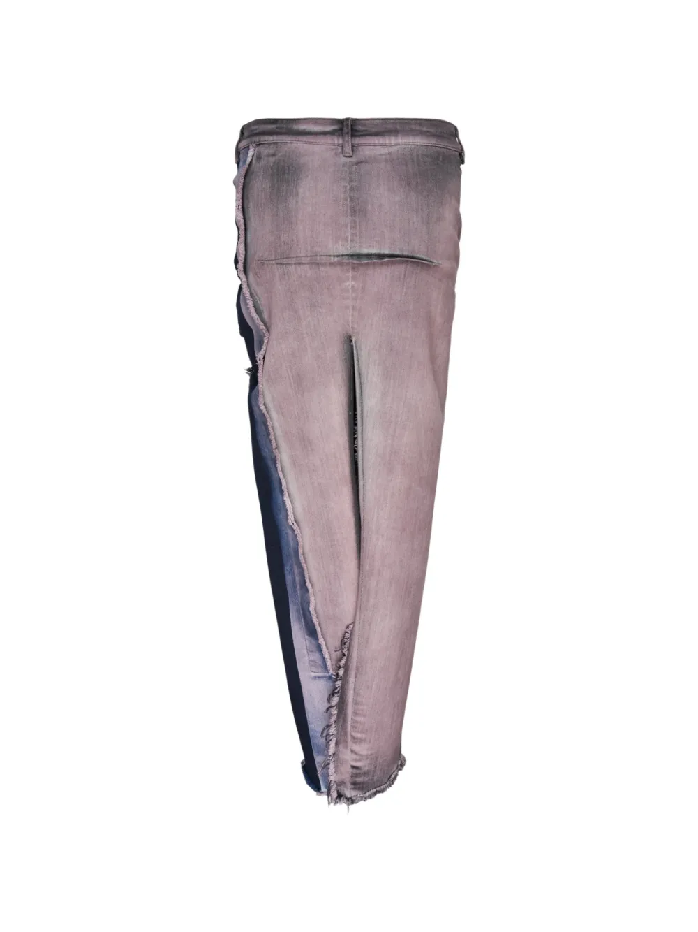 Rick Owens deconstructed frayed-edge maxi skirt Roze