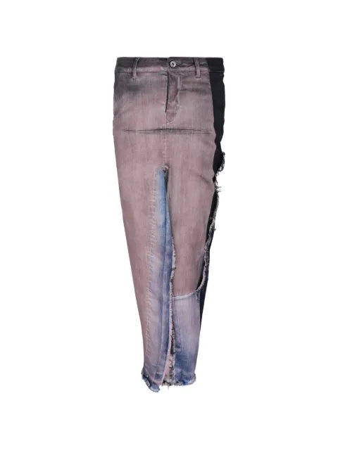 Rick Owens deconstructed frayed-edge maxi skirt