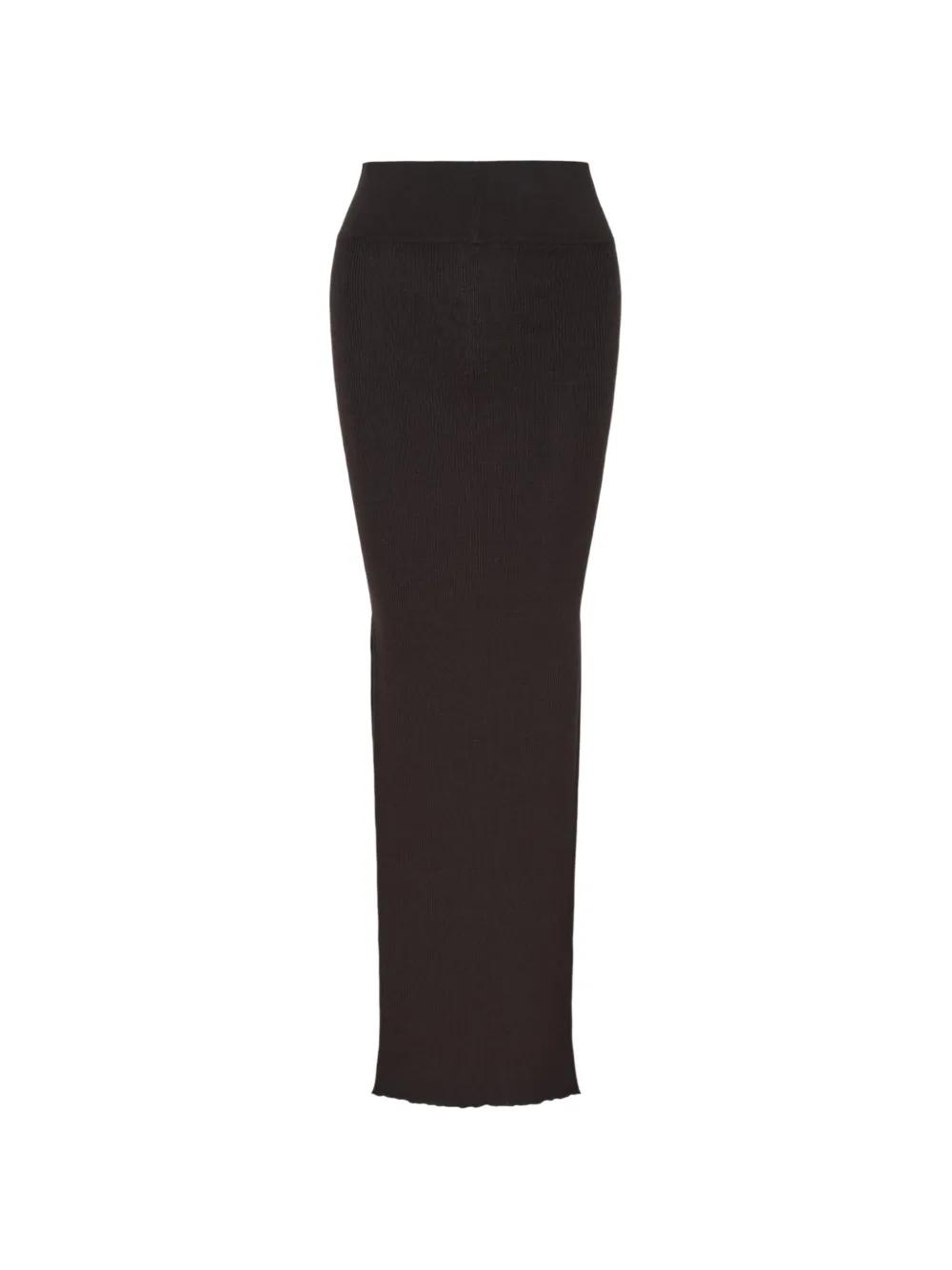 Rick Owens ribbed-knit maxi skirt - Marrone