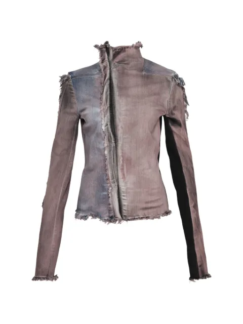 Rick Owens frayed denim jacket
