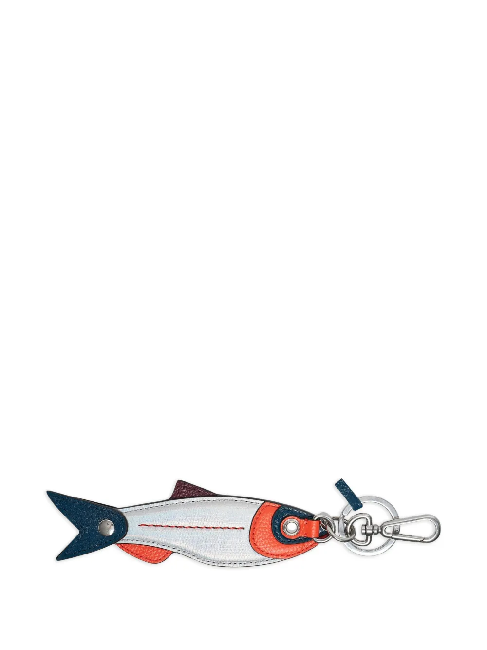 Mulberry British Summer visvormige sleutelhanger Zilver