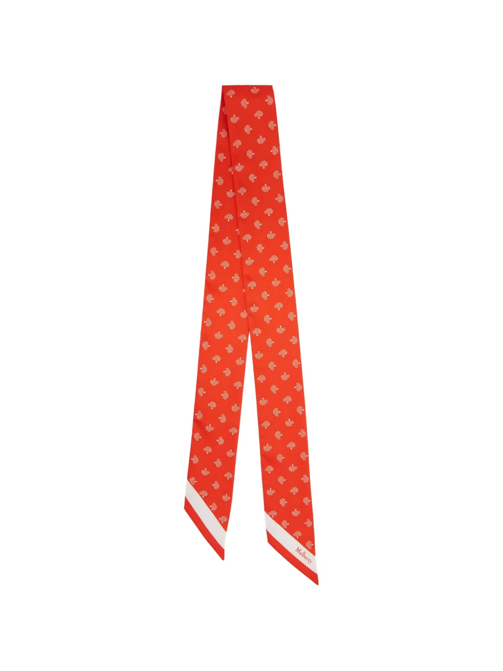 Mulberry Foulard in seta con logo - Arancione