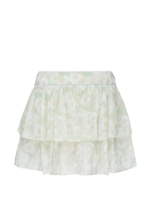 Stella McCartney floral-print tiered mini skirt