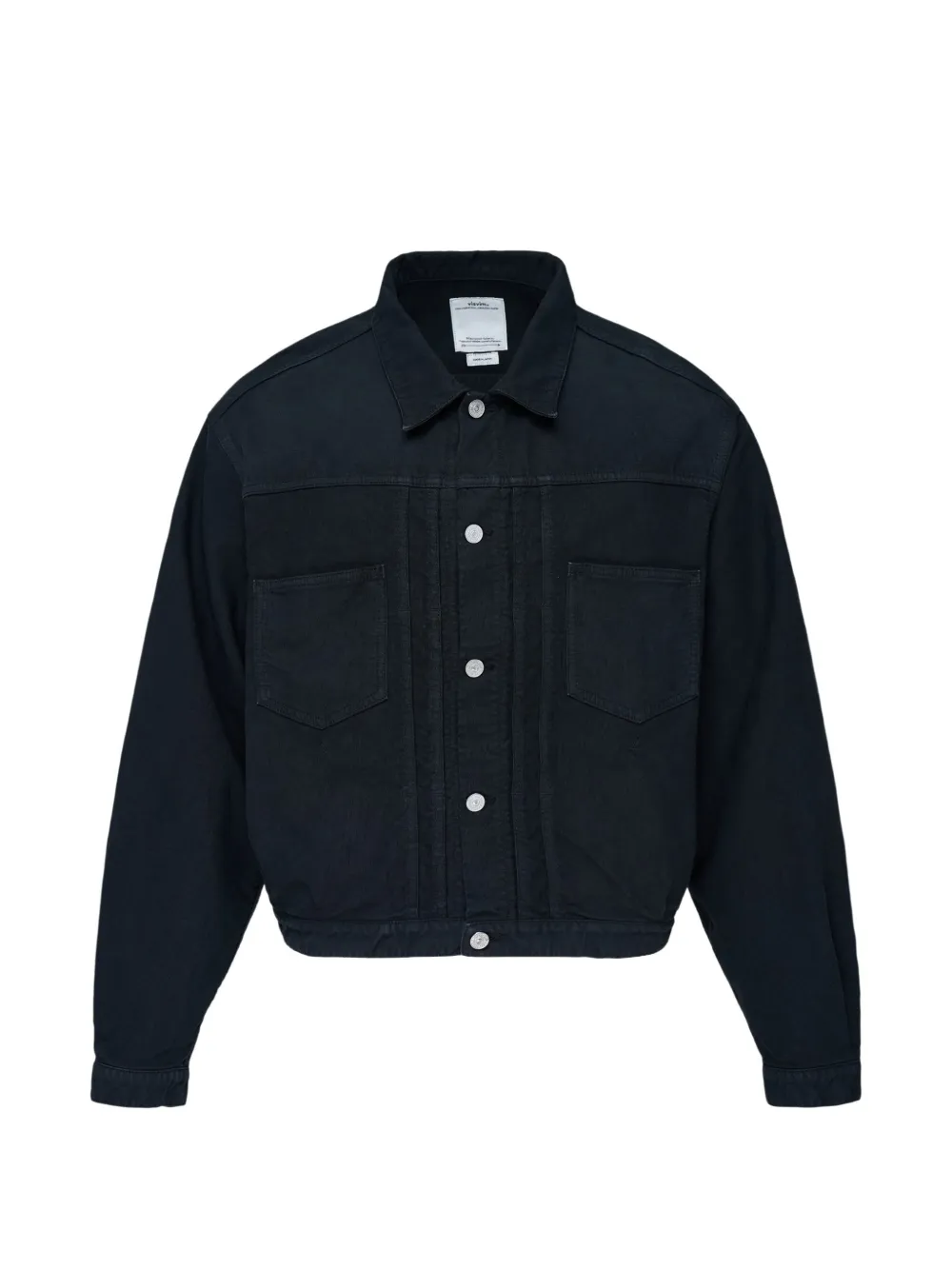 visvim Chore Jkt G.Cords pleated-detail denim jacket - Schwarz