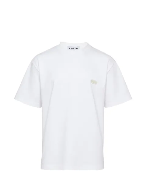 SOLID HOMME logo-patch T-shirt