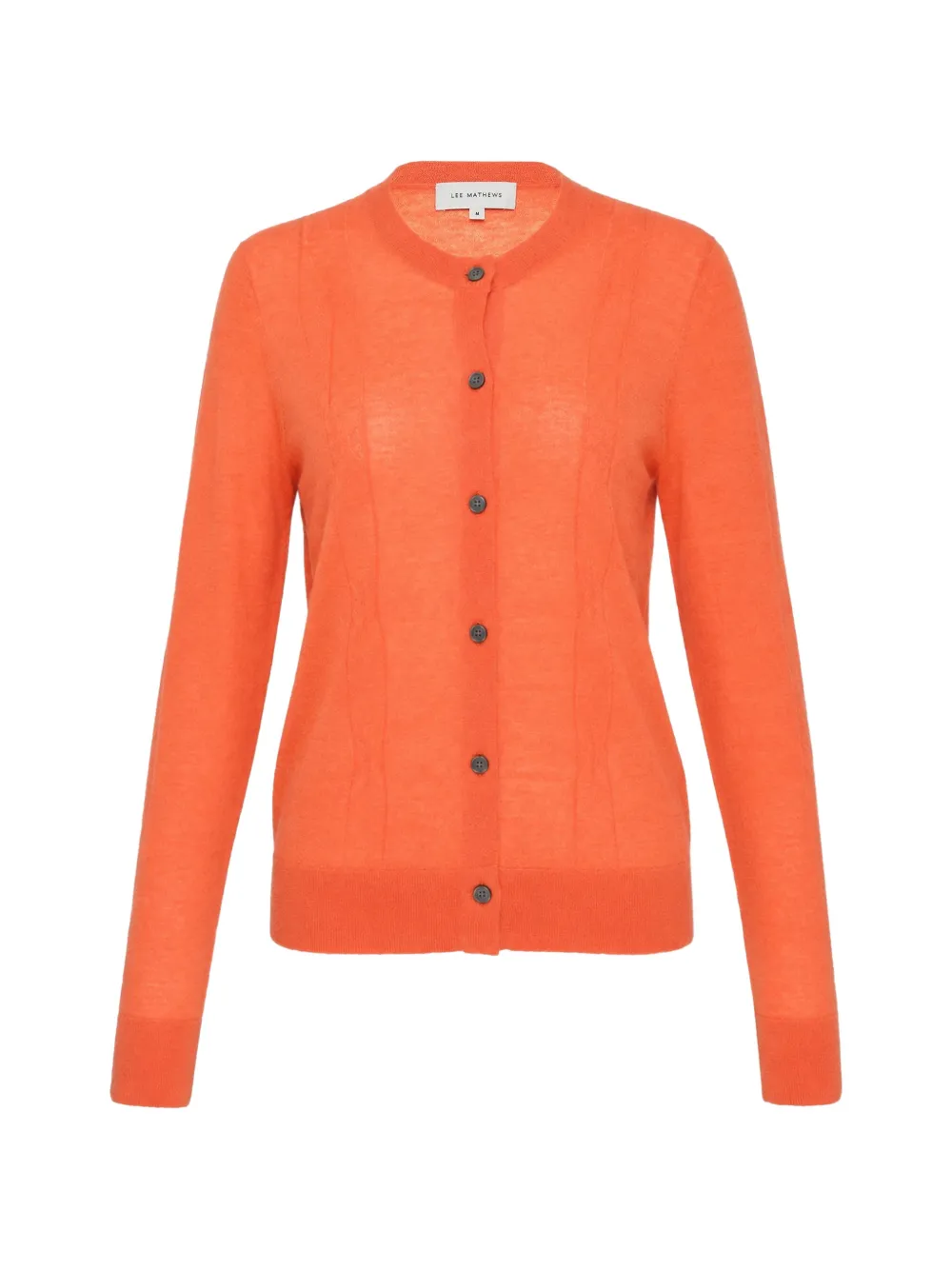 Lee Mathews Mila cable-knit button-up cardigan - Orange