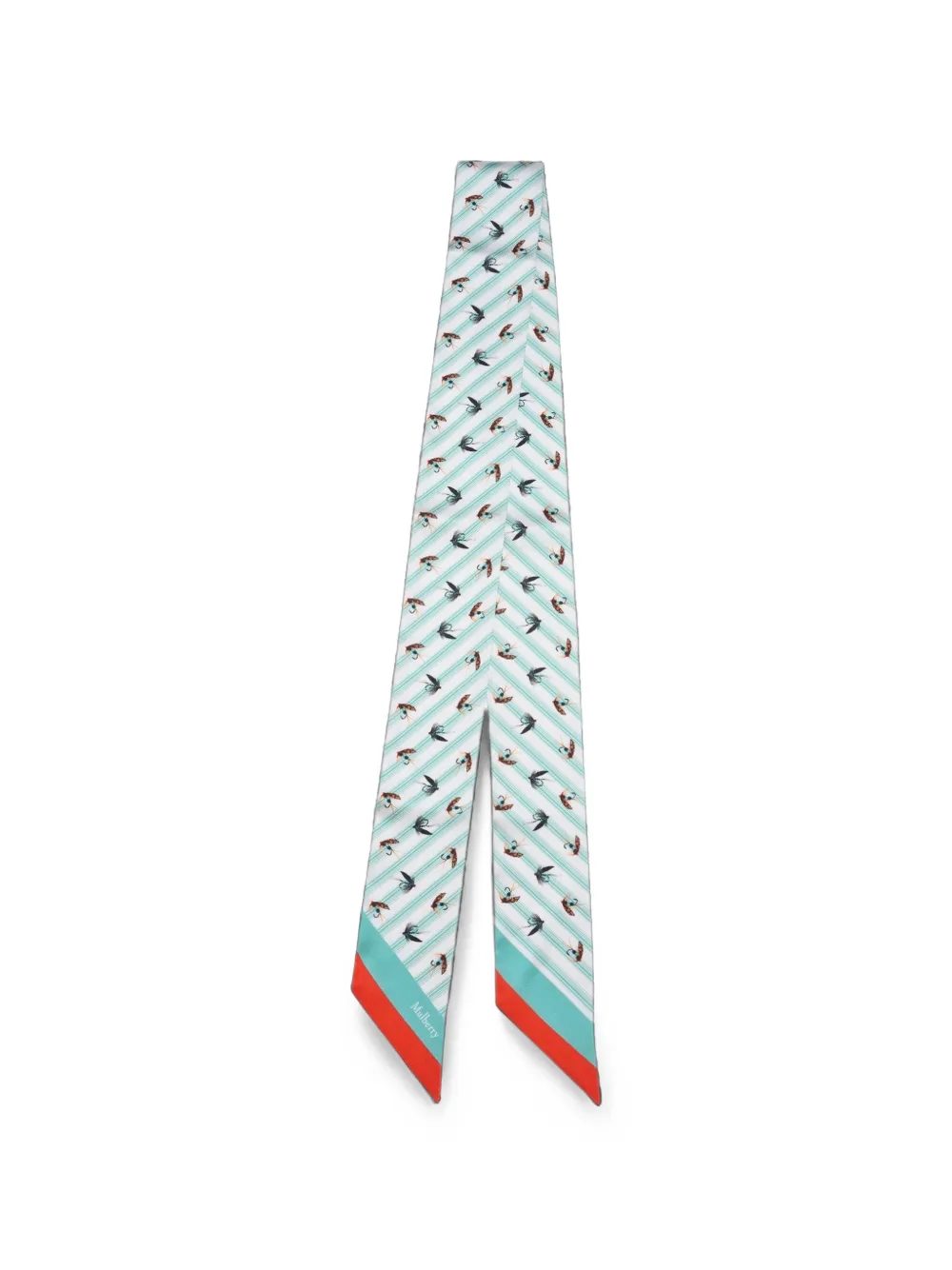 Mulberry graphic-print striped scarf - Bianco