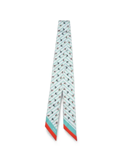 Mulberry graphic-print striped scarf