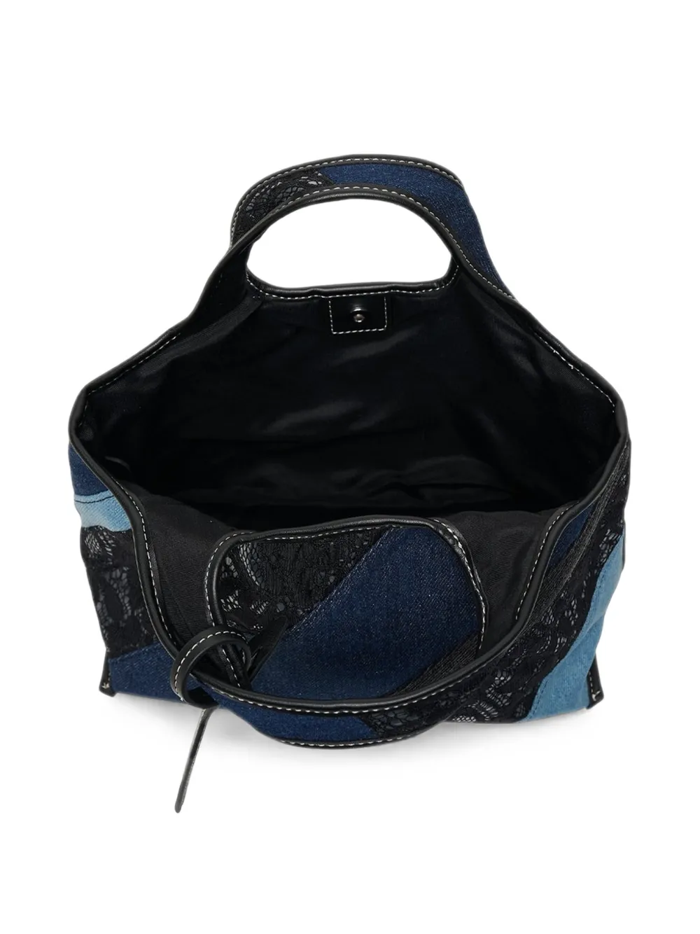 3.1 Phillip Lim Mini-shopper met kanten vlakken en patchwork Blauw