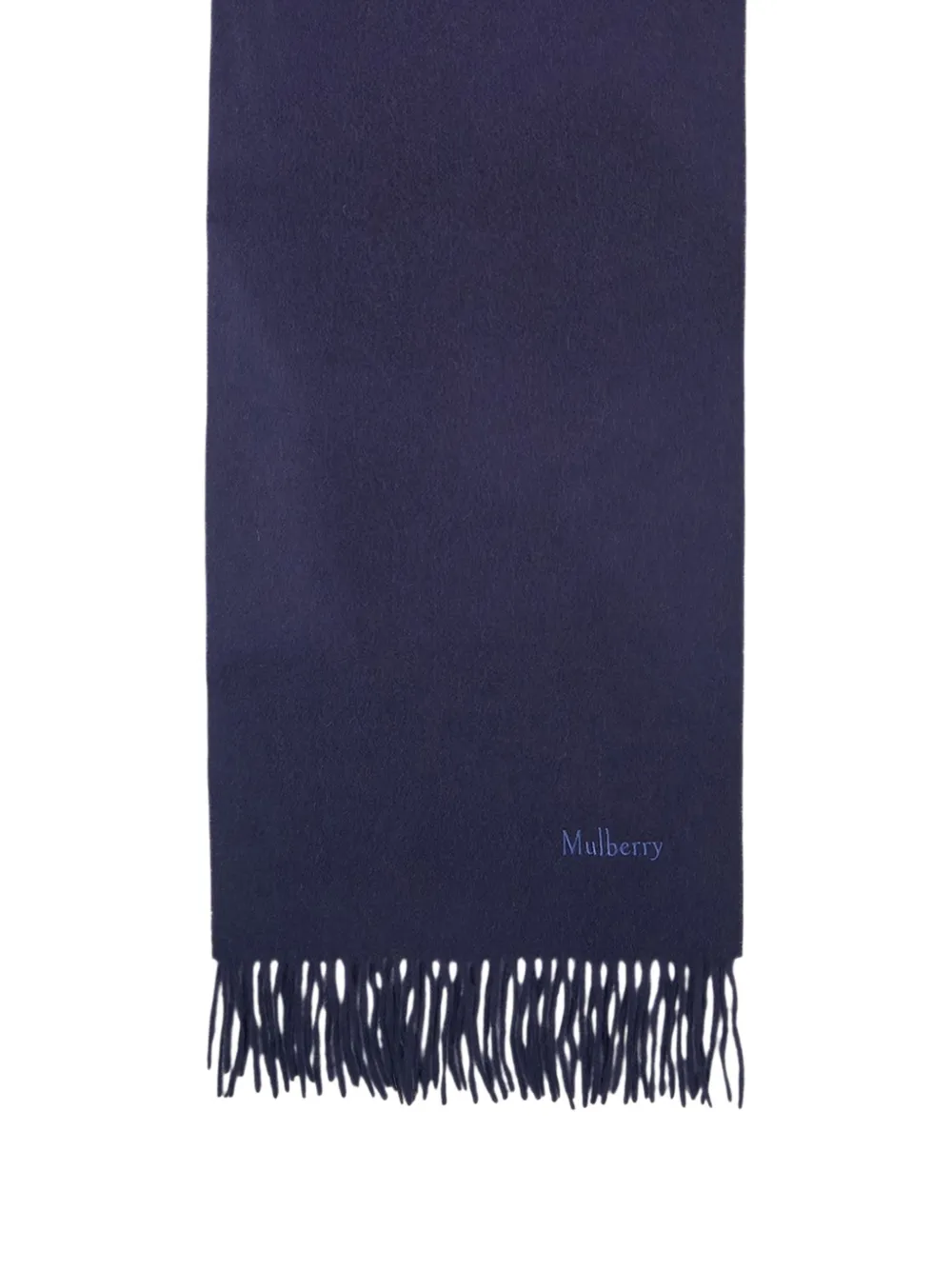 Mulberry Kleine sjaal met geborduurd logo en franje Paars
