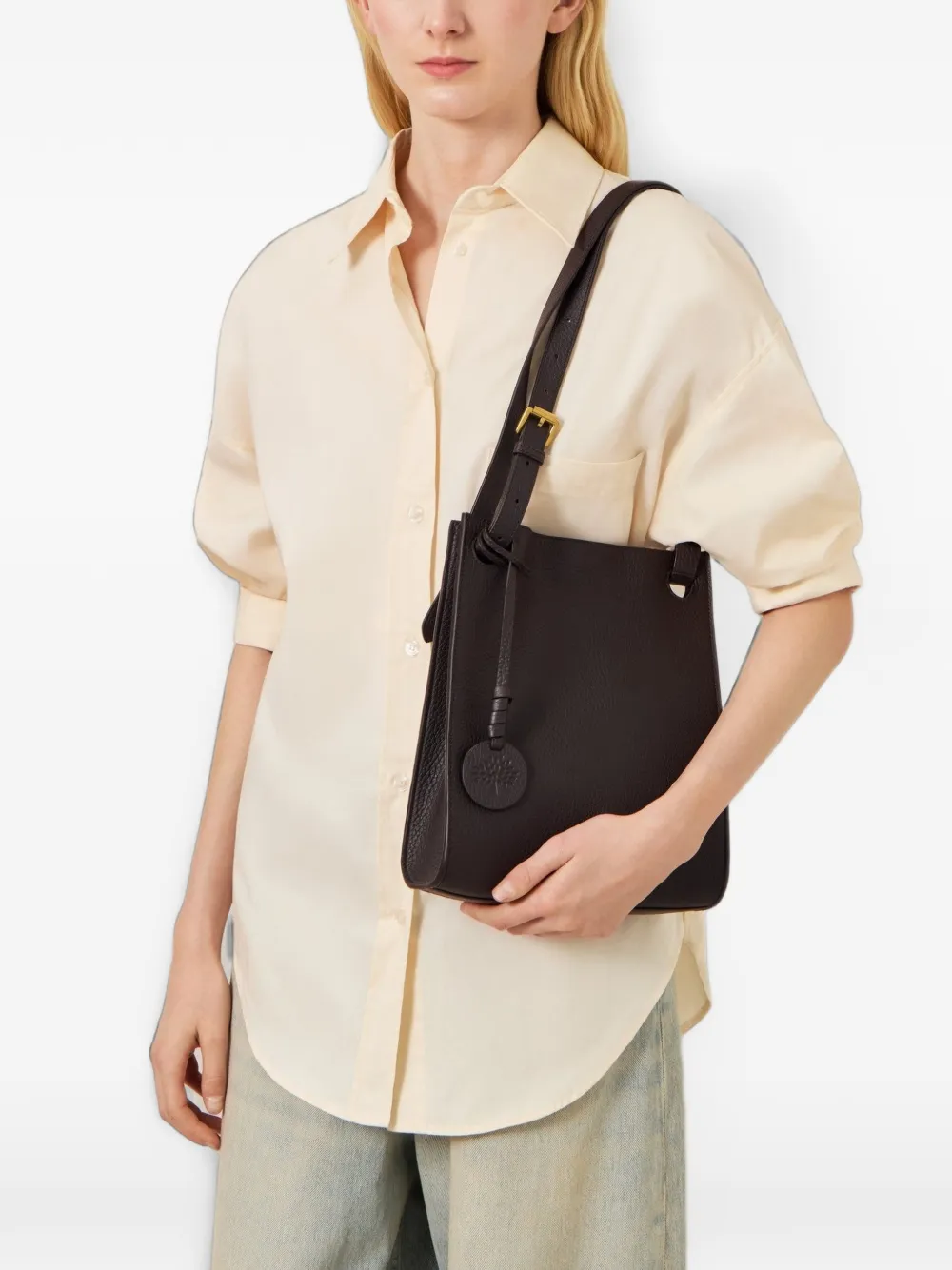 Mulberry mini Soft Tote shoulder bag - Marrone