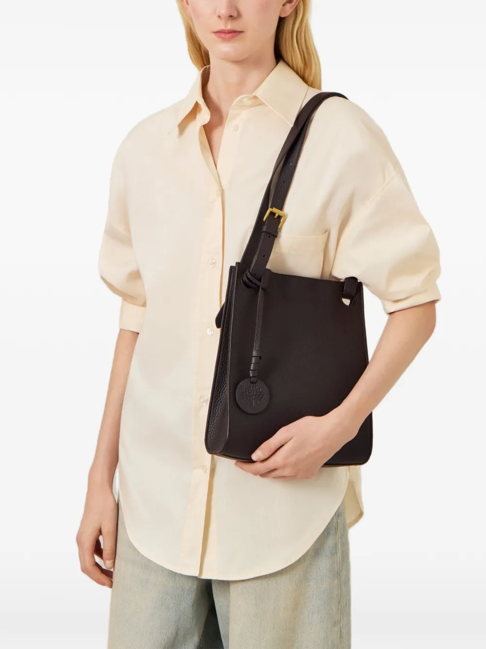 Mulberry mini Soft Tote shoulder bag - Marrone