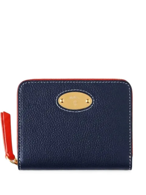 Mulberry logo-plaque grained leather purse