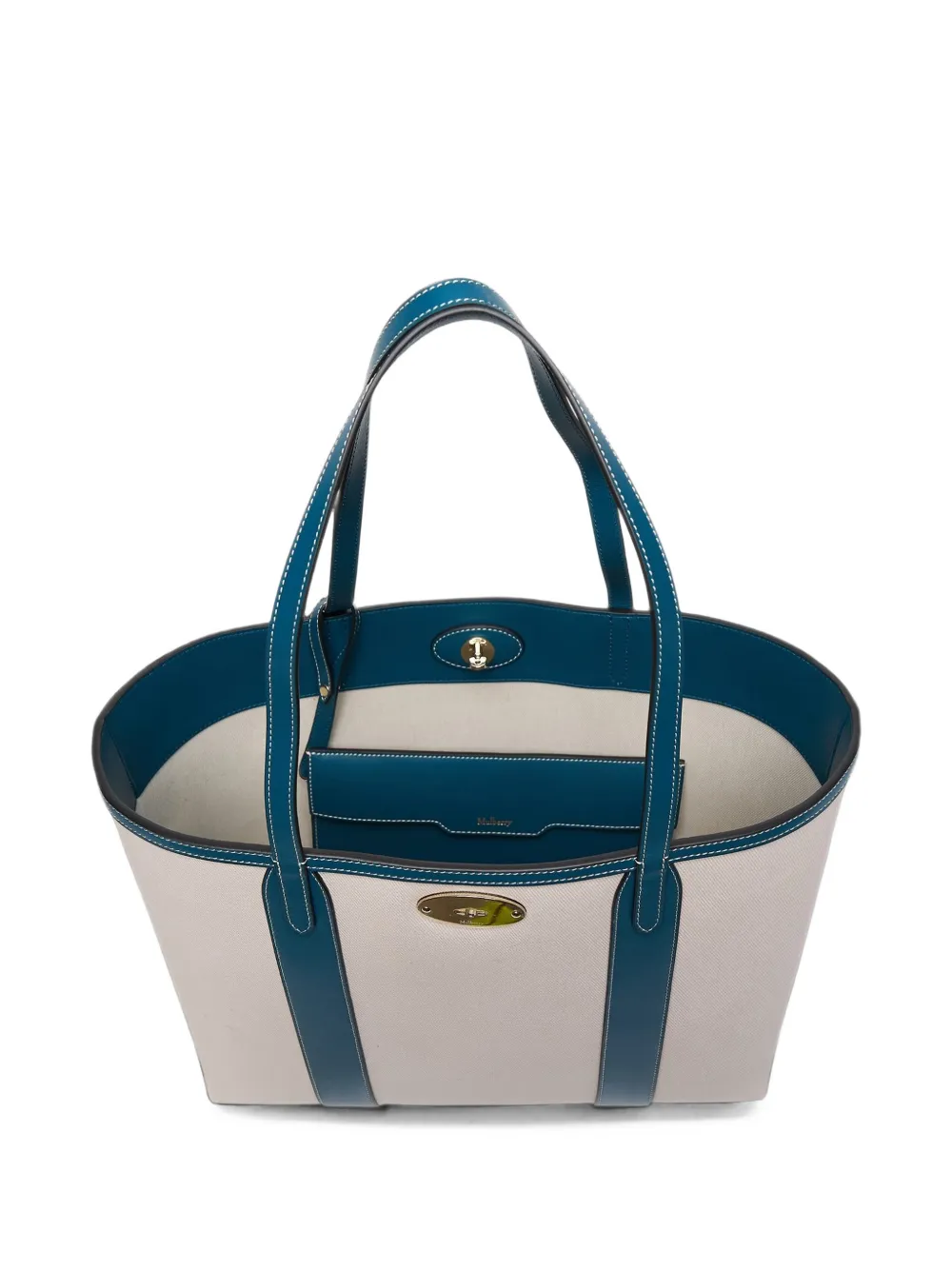 Mulberry Bayswater shopper met contrasterende afwerking Beige