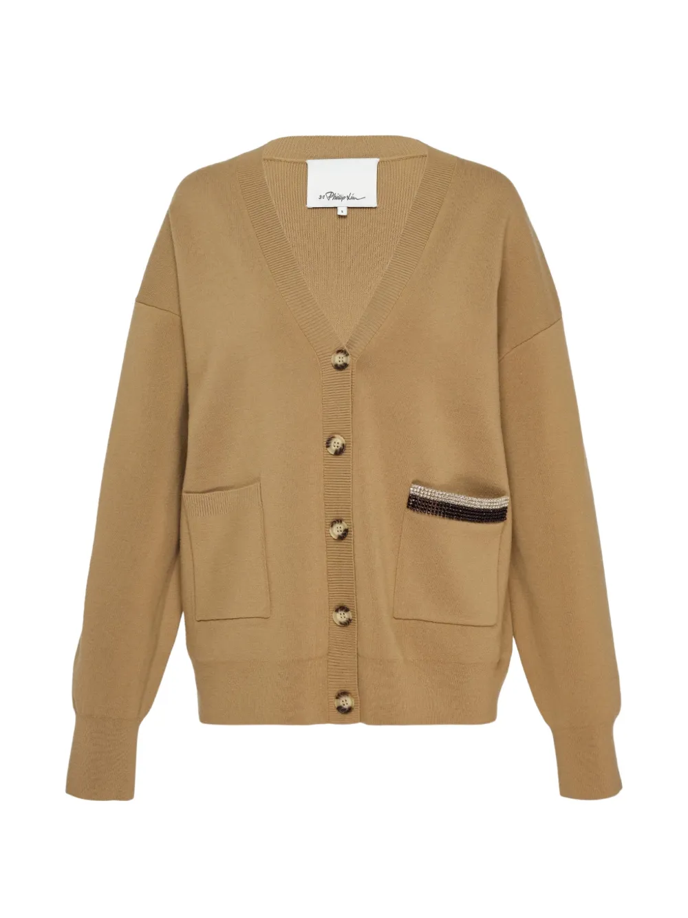 3.1 Phillip Lim crystal-embellished V-neck cardigan - Braun