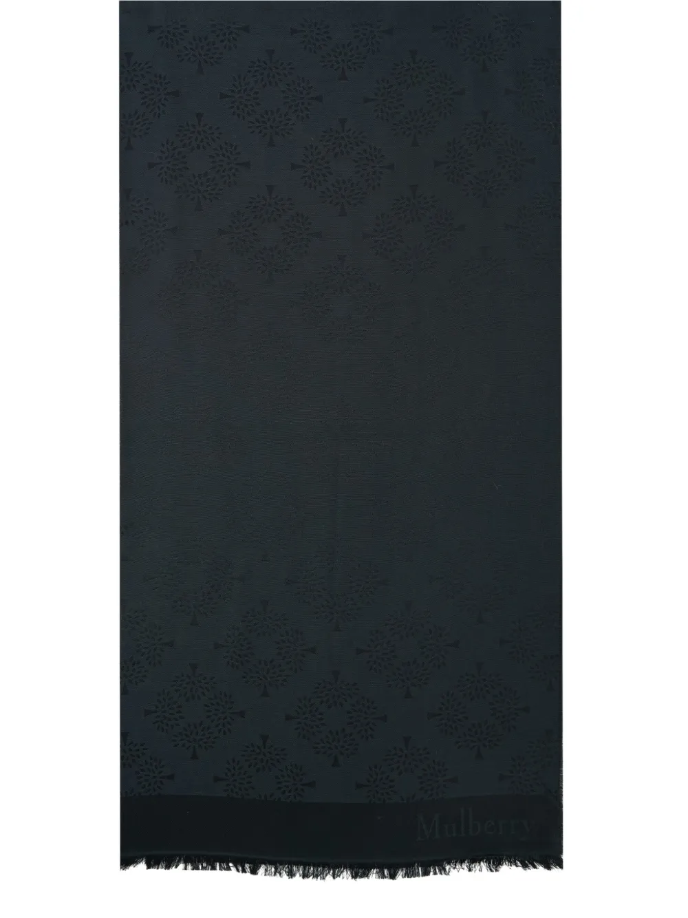 Mulberry Tree sjaal met jacquard Zwart