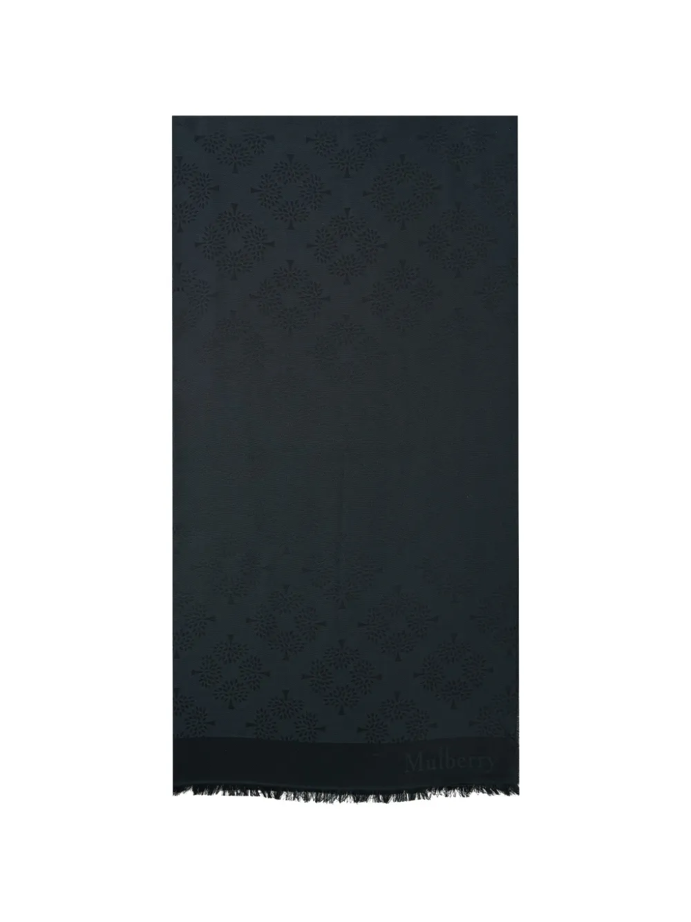 Mulberry Mulberry Tree jacquard scarf - Nero