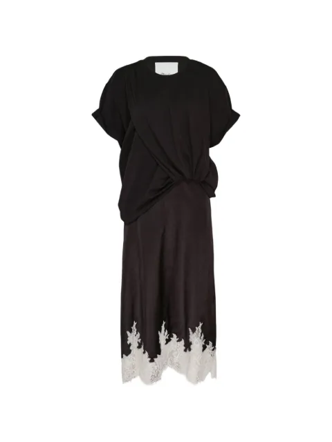 3.1 Phillip Lim lace-trim twisted midi dress