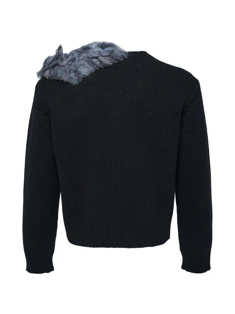 Doublet Intarsia gebreide wollen trui Zwart