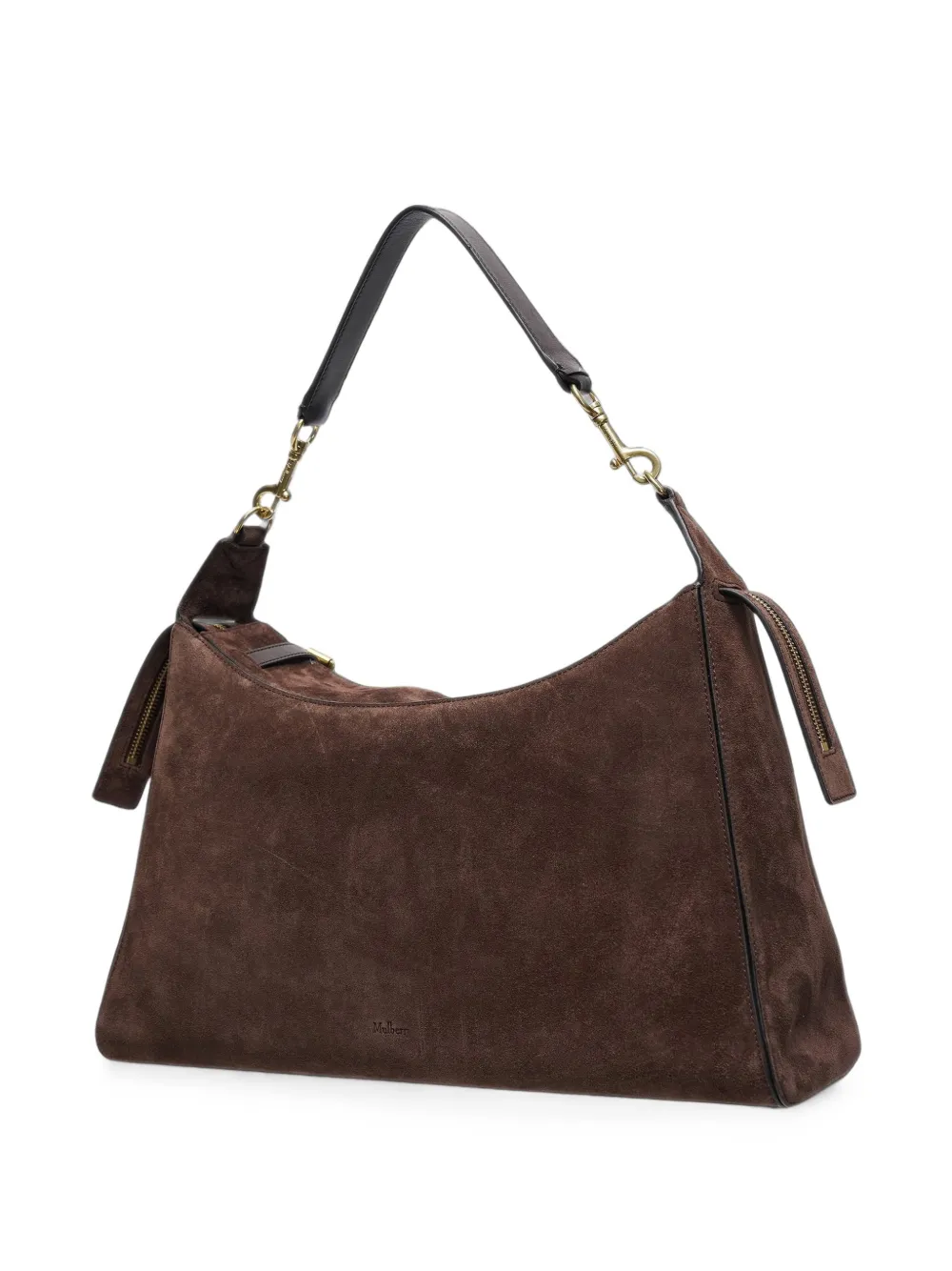 Mulberry Roxanne suède schoudertas met gespdetail Bruin