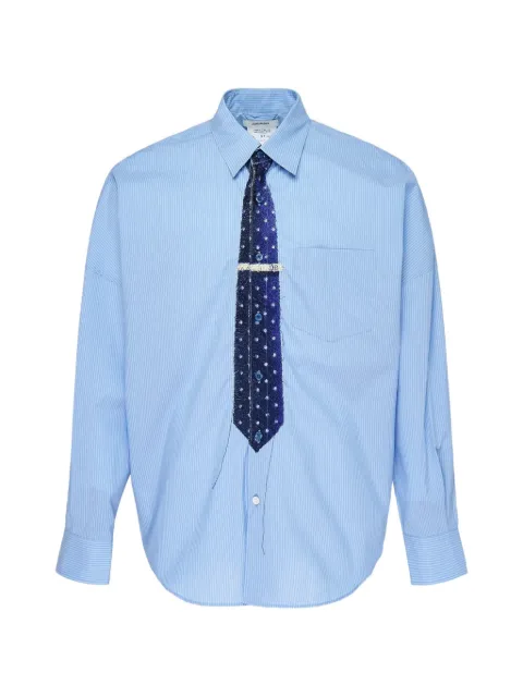 Doublet Trompe L'oeil Tie embroidery striped shirt