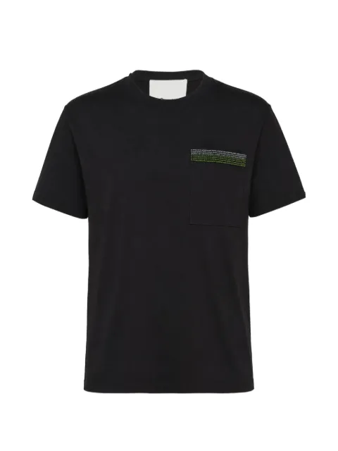 3.1 Phillip Lim camiseta con bolsillo adornado con cuentas
