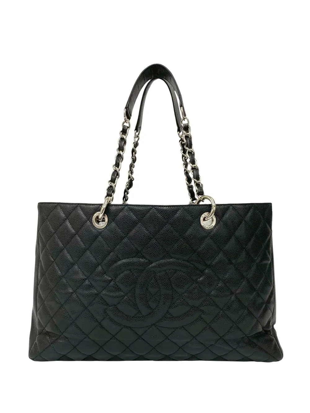 CHANEL Pre-Owned 2012 Caviar Grand Shopping XL tote bag - Nero