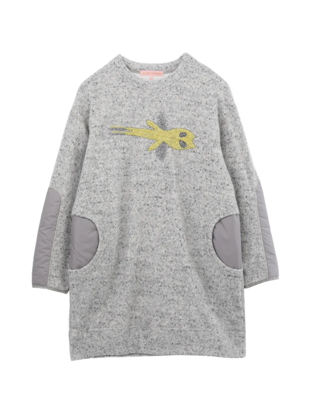 Tsumori Chisato robe manches longues à patch appliqué - Gris Tsumori Chisato robe manches longues à patch appliqué - Gris