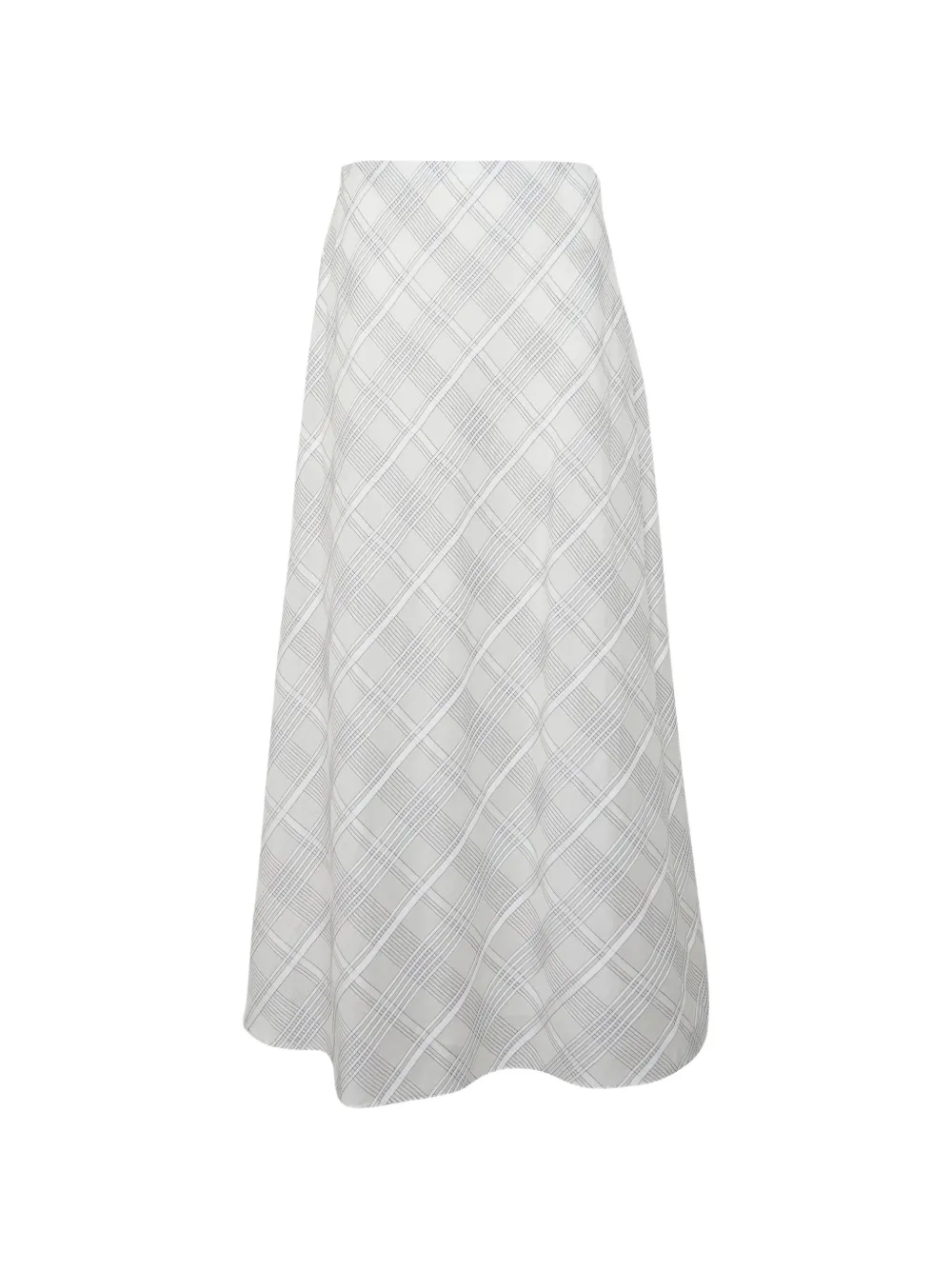 rag & bone Wren plaid-print maxi skirt - Bianco