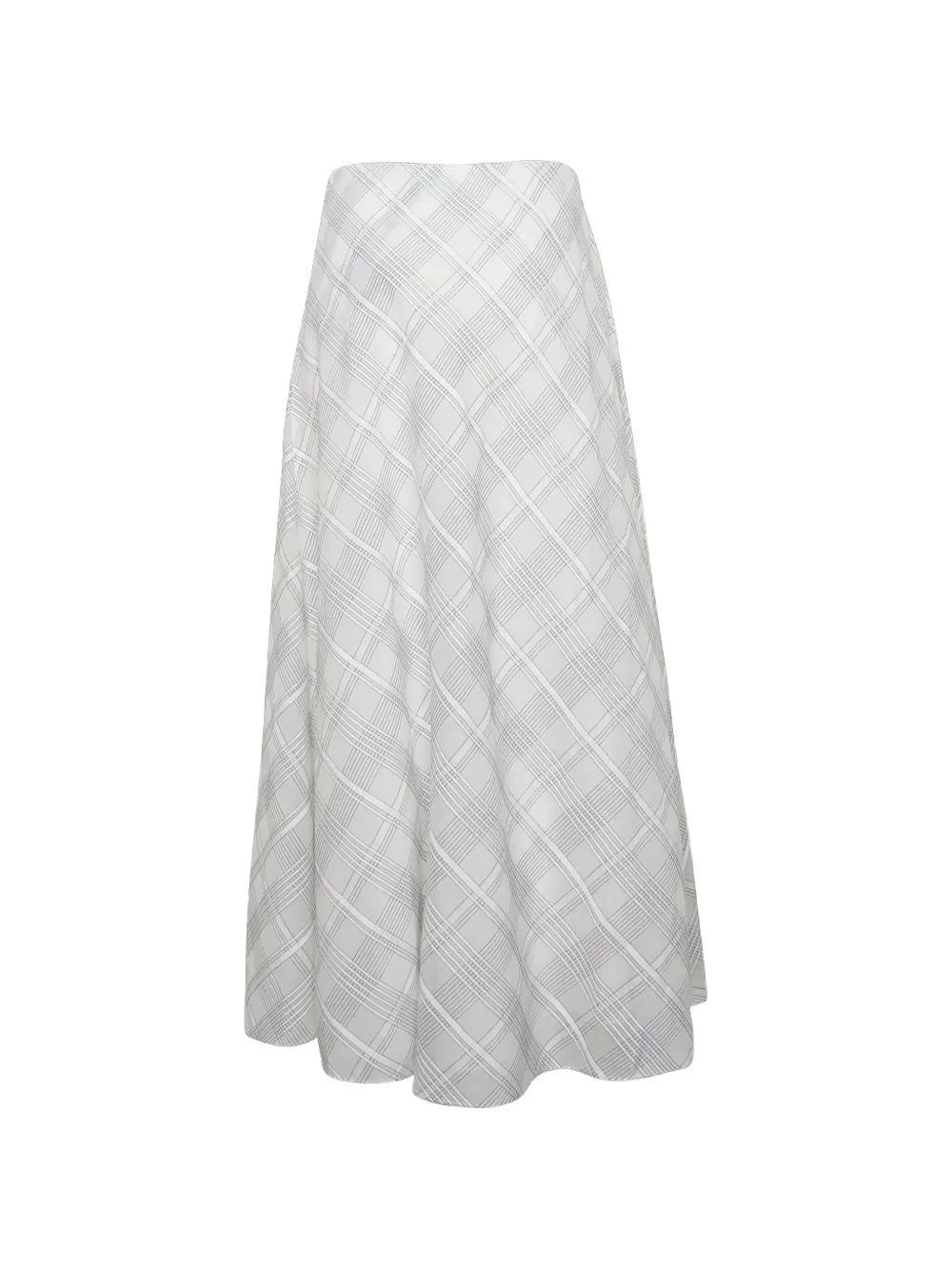 rag & bone Wren plaid-print maxi skirt Wit