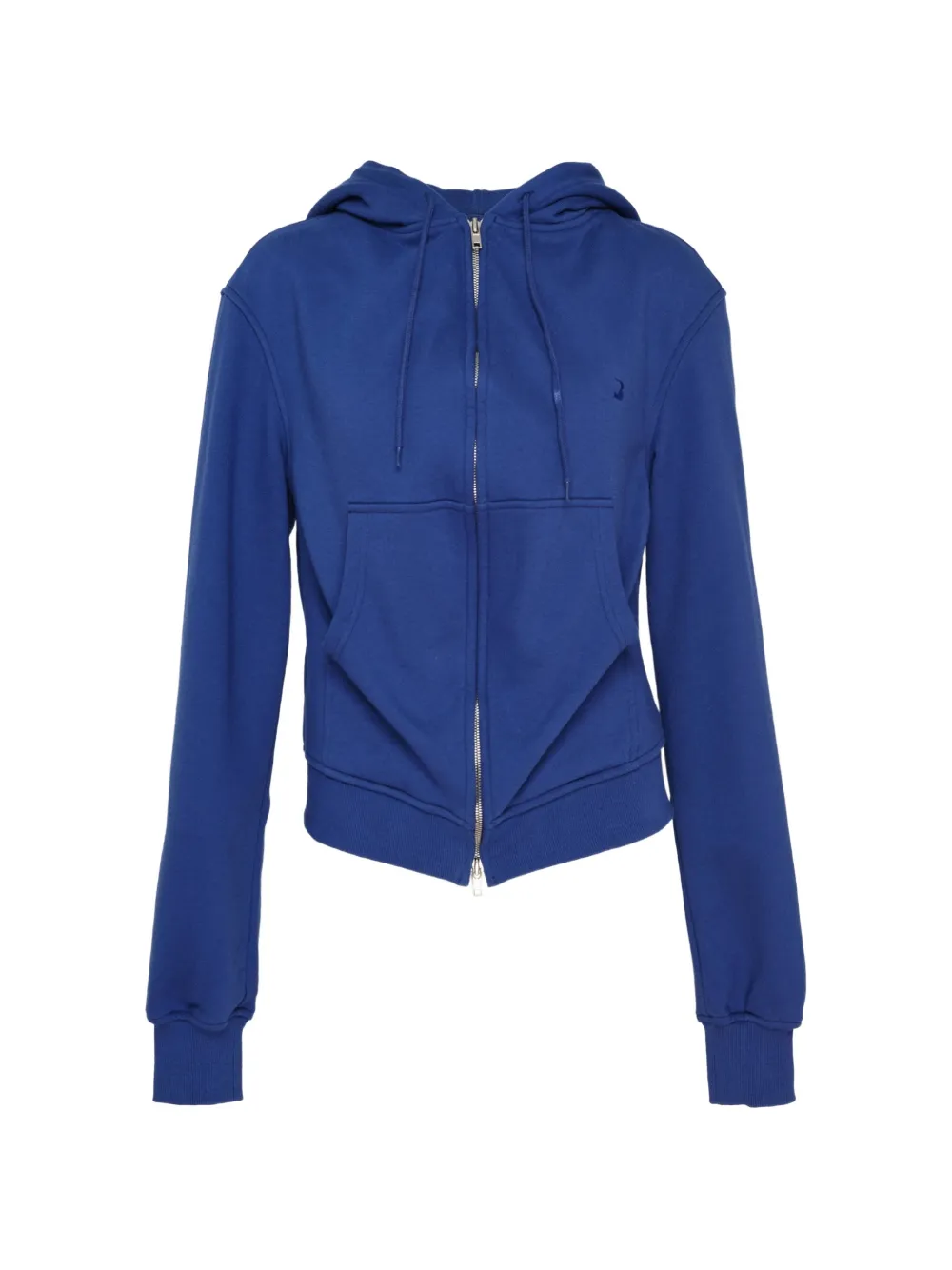pushBUTTON logo-embroidered zip-up hoodie - Blau