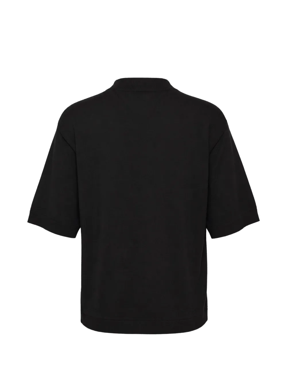 Jil Sander mock-neck T-shirt Zwart