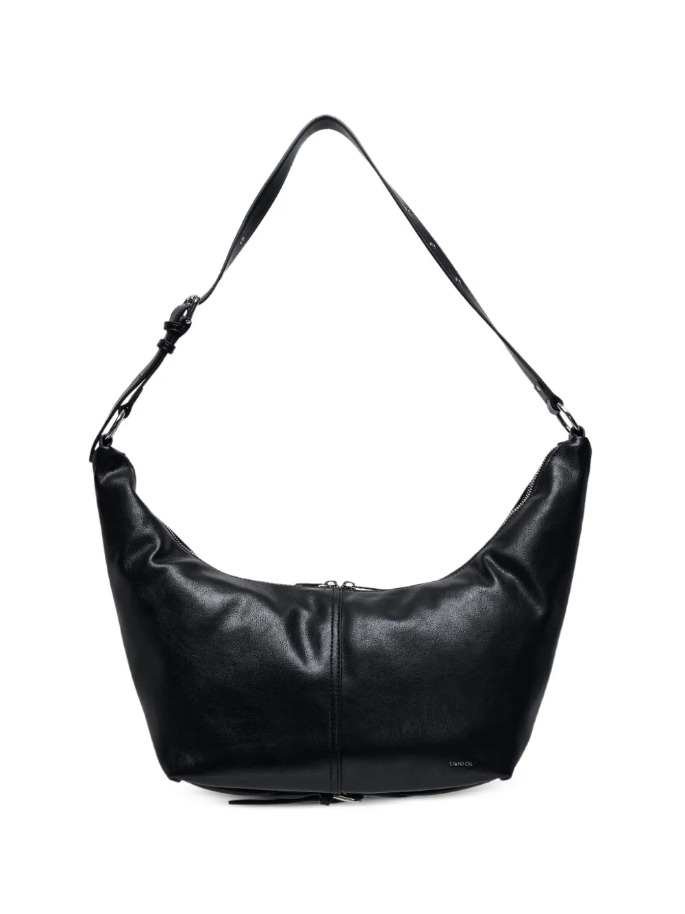STAND OIL Tickle buckle-strap curved shoulder bag