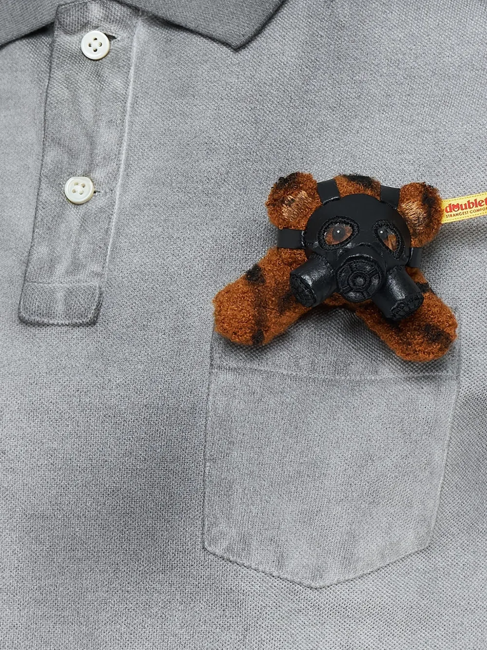 Doublet Gas Mask Bear poloshirt Grijs
