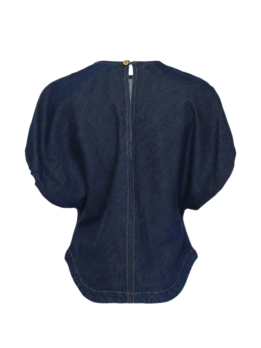 rag & bone Laura top met ruches Blauw