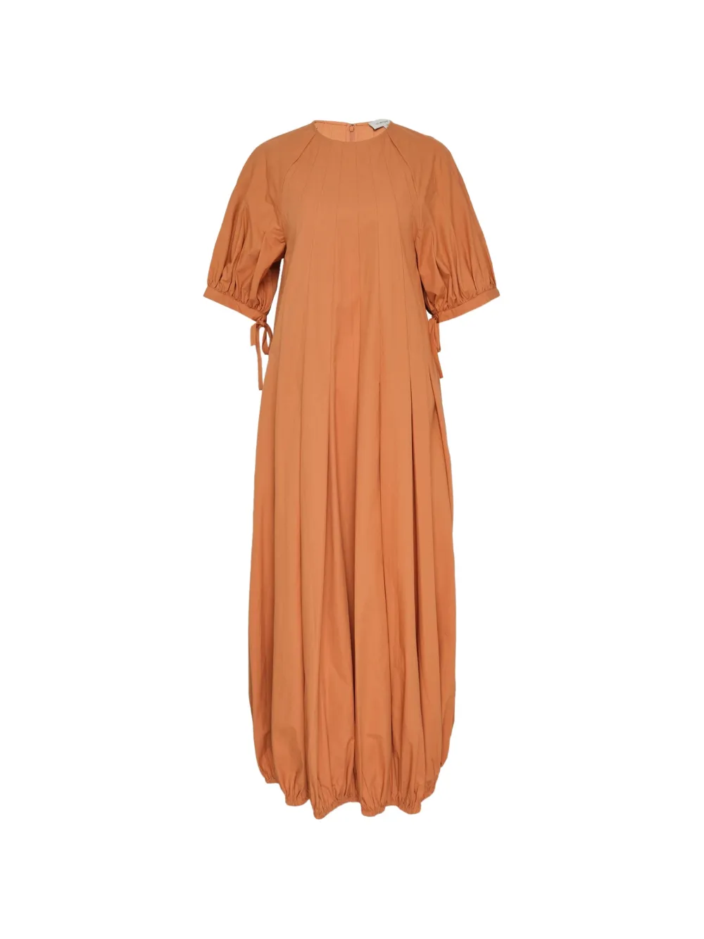 Lee Mathews Rennie pleated puff-sleeve midi dress