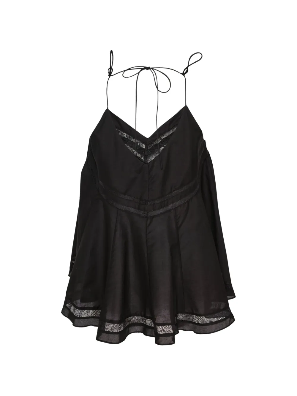 3.1 Phillip Lim Hemd met kanten afwerking Zwart