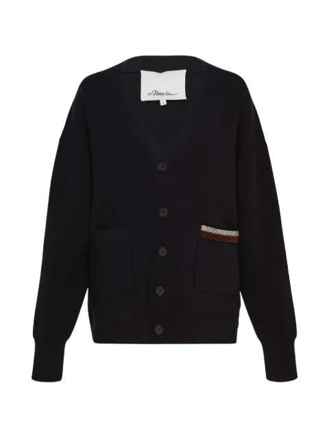 3.1 Phillip Lim cárdigan con detalles y cuello en V