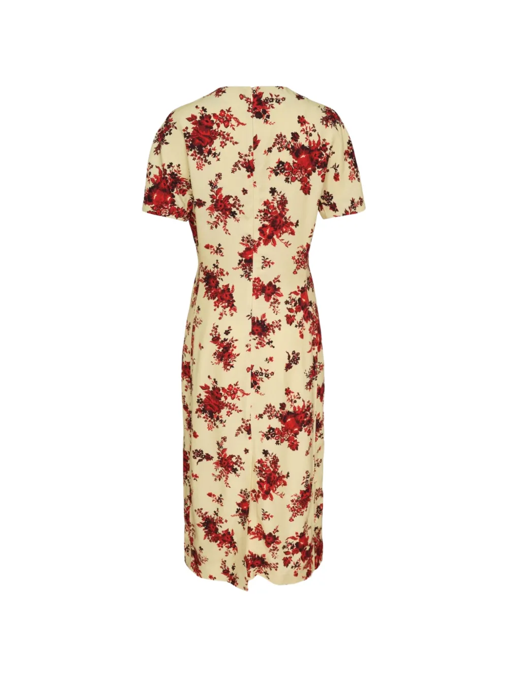 Jil Sander Midi-jurk met bloemenprint Beige
