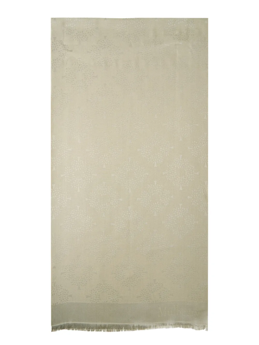 Mulberry Sjaal met franje en logo-jacquard Groen
