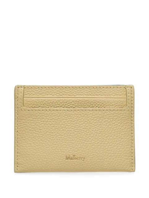 Mulberry grained leather card holder
