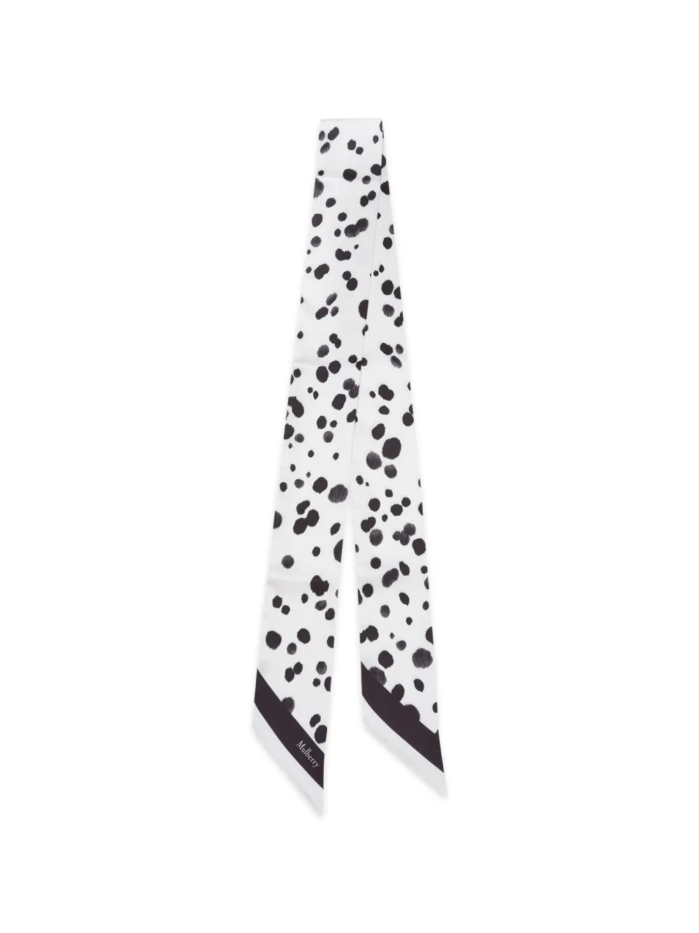 Mulberry Skinny sjaal met dalmatiër-print Wit