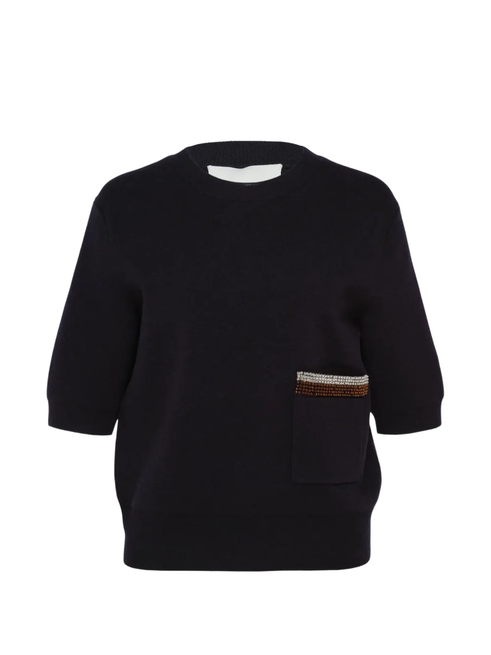 3.1 Phillip Lim embellished-pocket short-sleeve sweater