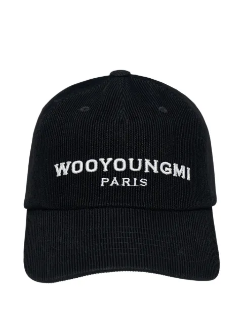 Wooyoungmi logo-embroidered corduroy baseball cap
