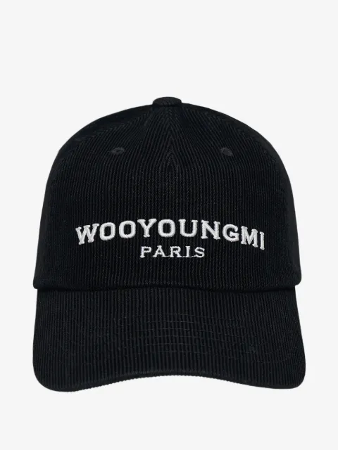 Wooyoungmi logo-embroidered corduroy baseball cap